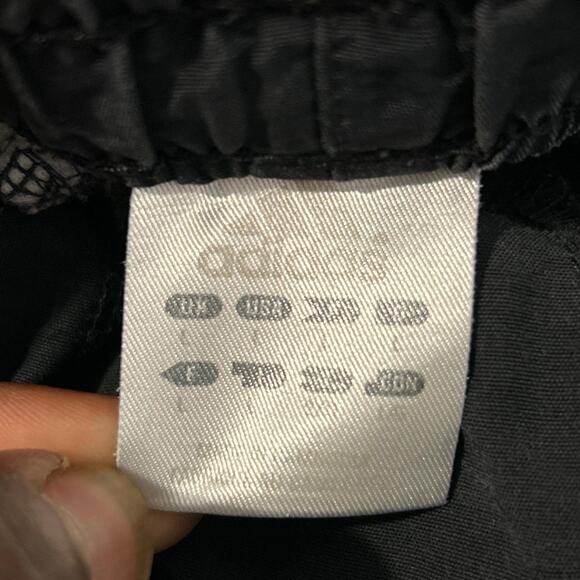 Men's Adidas Black Track Pants with Red Stripes and Ankle Zippers size large - Picture 4 of 7